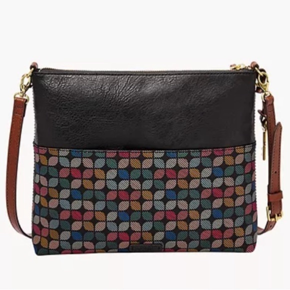 Fossil Fiona large crossbody bag multicolored - Picture 1 of 13
